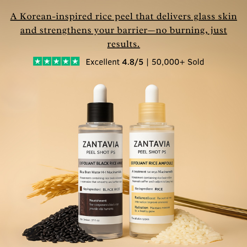 Zantavia's Beauty Peel Shot - White + Black Rice Set
